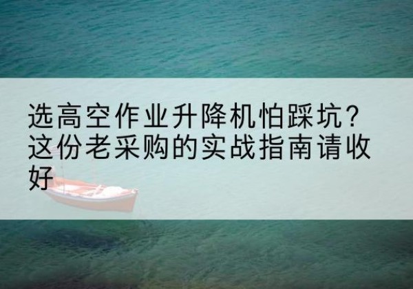 罗平高空作业升降机厂家推荐-选高空作业升降机怕踩坑？这份老采购的实战指南请收好
